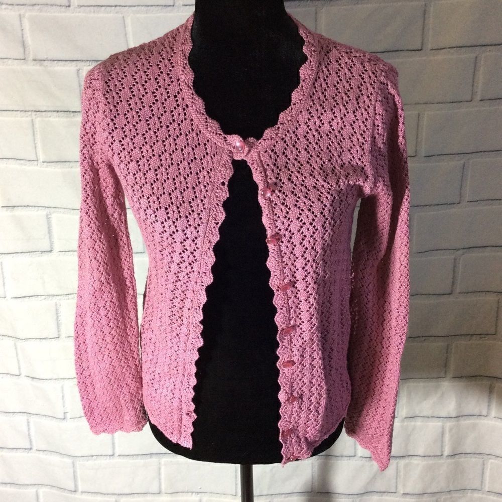 Emily Spencer Cardigan Purple Sweater SZ Small